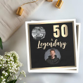 50 & Legendary 2 foto's 50ste verjaardag goud Servet