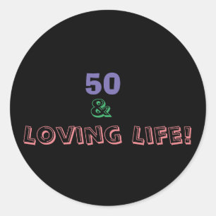 50 & Leven met Verlangen Ronde Sticker