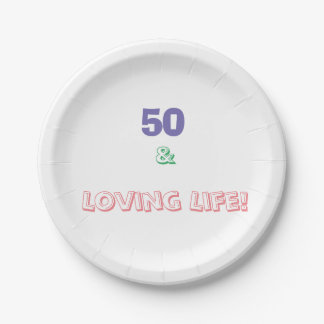 50 & Liefde Voor Het Leven Papieren Bordje