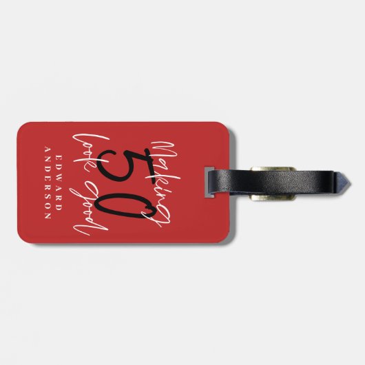 50 lijken goed kleurrijk op verjaardagsfeest bagagelabel