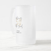 50 lijken goed op gouden zwarte fotoverjaardag matglas bierpul (Voorkant links)