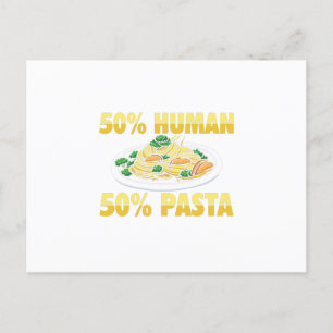 50% menselijke 50% pasta   Noodles Gift Idee Briefkaart