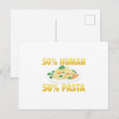 50% menselijke 50% pasta | Noodles Gift Idee Briefkaart (Voorkant / Achterkant)