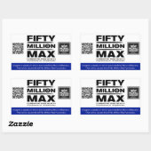 50 miljoen Max™ 4 rechthoekige Stickers (1) (Vel)