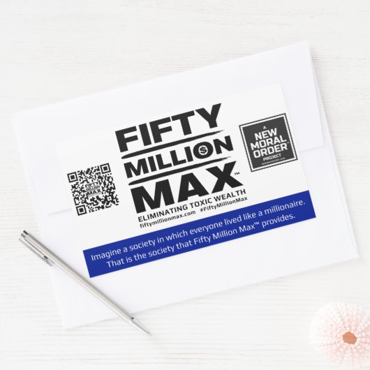 50 miljoen Max™ 4 rechthoekige Stickers (1) (Envelop)