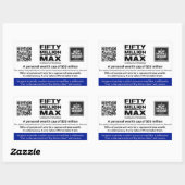 50 miljoen Max™ 4 rechthoekige Stickers (2) (Vel)