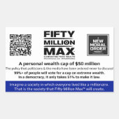 50 miljoen Max™ 4 rechthoekige Stickers (2) (Voorkant)