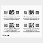 50 miljoen Max™ 4 rechthoekige Stickers (3) (Vel)