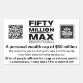 50 miljoen Max™ 4 rechthoekige Stickers (3) (Voorkant)