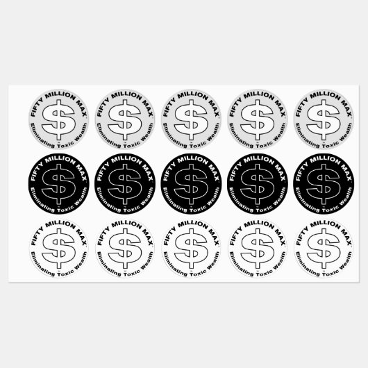 50 miljoen Max™ Dollar Logo 1,5-inch Stickers (30) (Vel)