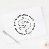 50 miljoen Max™ Dollar Logo 3" Stickers (6) (Envelop)