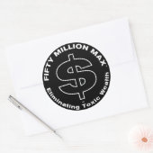 50 miljoen Max™ Dollar Logo 3" Stickers (6) (Envelop)