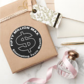 50 miljoen Max™ Dollar Logo 3" Stickers (6) (Geschenken)