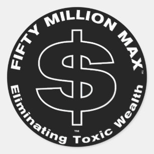50 miljoen Max™ Dollar Logo 3" Stickers (6)