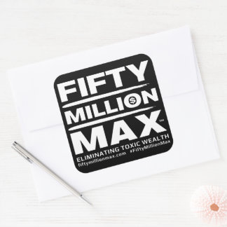 50 miljoen Max™ tekst Logo 3" Stickers (6)