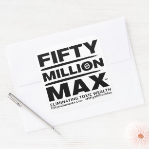 50 miljoen Max™ tekst Logo 3" Stickers (6)