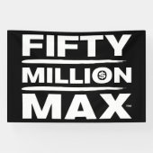 50 miljoen Max™ witte Logo 4" x 6" banner (Horizontaal)