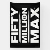 50 miljoen Max™ witte Logo 4" x 6" banner (Verticaal)