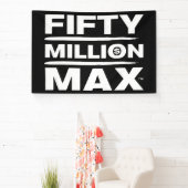 50 miljoen Max™ witte Logo 4" x 6" banner (Insitu)