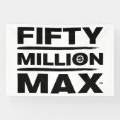 50 miljoen Max™ witte Logo 4" x 6" banner (Horizontaal)