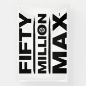 50 miljoen Max™ witte Logo 4" x 6" banner (Verticaal)