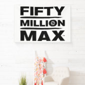 50 miljoen Max™ witte Logo 4" x 6" banner (Insitu)
