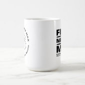 50 miljoen Max™ Zwart Logo Grote Classic Mok (Center)