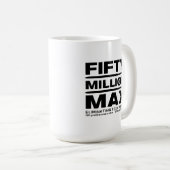 50 miljoen Max™ Zwart Logo Grote Classic Mok (Voorkant rechts)