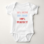 50% Mom 50% Dad 100% Perfect baby bodyshirt Romper (Voorkant)