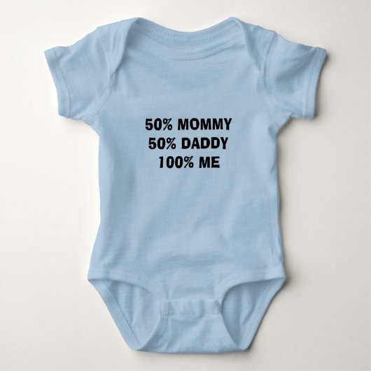 50% MOMMY50% DADDY 100% ME ROMPER (Voorkant)