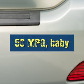 50 MPG, baby Bumpersticker (Op auto)