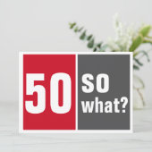 50 na und? kaart (Staand voorkant)