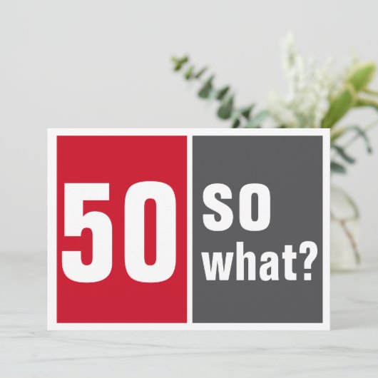 50 na und? kaart (Staand voorkant)