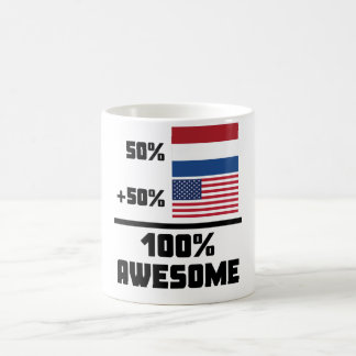 50% Nederlands 50% Amerikaans 100% Geweldige Koffiemok