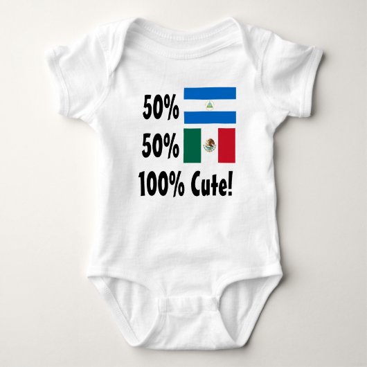 50% Nicaraguan 50% Mexicaan 100% klap Romper (Voorkant)
