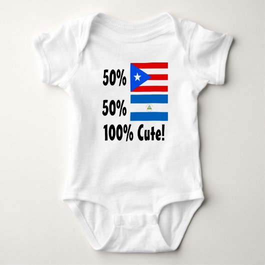 50% Nicaraguan 50% Puerto Ricaan 100% Cute Romper (Voorkant)