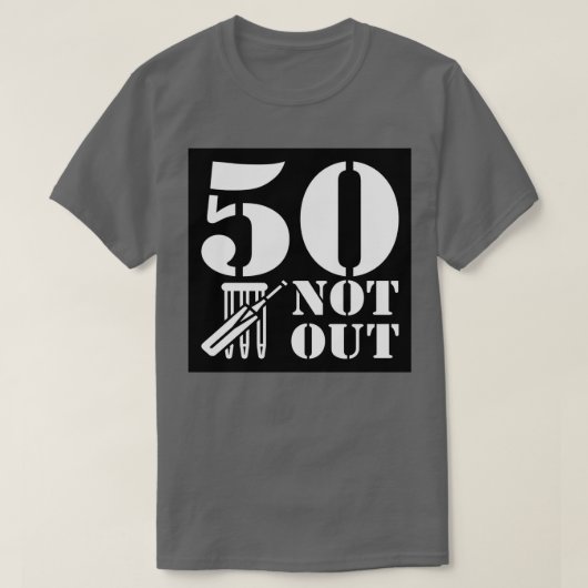 50 Niet-uitgesloten Cricket Design Sticker T-shirt (Design voorkant)