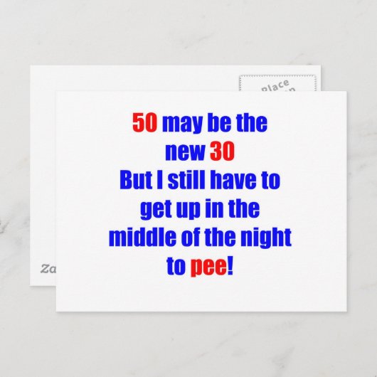 50 nieuwe 30 briefkaart (Voorkant / Achterkant)