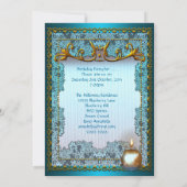 50 Nog steeds gloeiend Blauwgroen gouden gloed op Kaart (Achterkant)