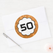 50 - Nummers gouden ronde Sticker (Envelop)