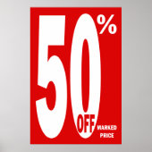 50% OFF Poster kleinhandel (Voorkant)