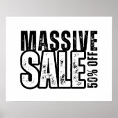 50% Off Sale teken, Retail Store Signage, Zakelijk Poster (Voorkant)