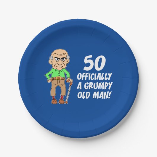 50 Officieel oud Man Papieren Bordje (Voorkant)