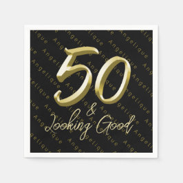 50 & op zoek naar goede gouden verjaardag servet