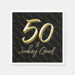 50 & op zoek naar goede gouden verjaardag servet