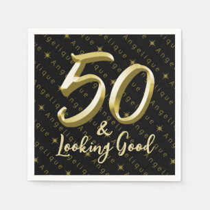 50 & op zoek naar goede gouden verjaardag servet