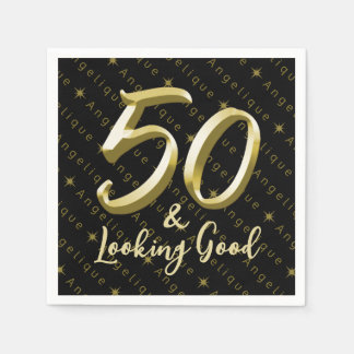 50 & op zoek naar goede gouden verjaardag servet