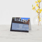 50 "Over the Hill" Happy Birthday Theatre Sign Kaart (Gele Bloem)