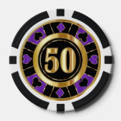 50 Paarse Casino Chip Las Vegas (Voorkant)