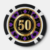 50 Paarse Casino Chip Las Vegas (Achterkant)
